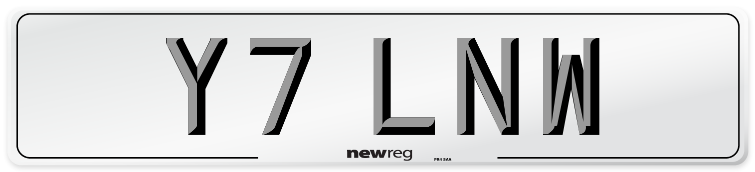 Y7 LNW Number Plate from New Reg
